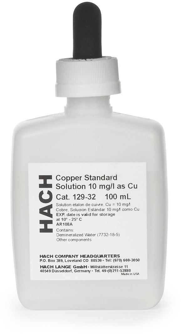 Měď, standardní roztok, 10 mg/L Cu (NIST), 100 mL MDB, pro APA6000