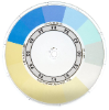 Diskový komparátor pH, thymolová modř, 7,4-9,6