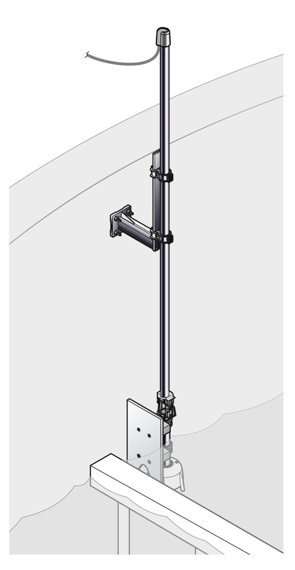 SONATAX Armatura pro montáž na tyč, otočná, tyč z nerezové oceli 2 m + 0,35 m