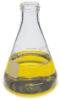 Flask, Erlenmeyer, glass w/screw cap, 125 mL