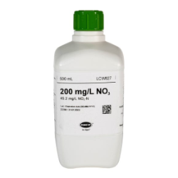 Standard dusičnanů, 200 mg/L NO₃ (45,2 mg/L NO₃-N), 500 mL
