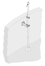 SONATAX Armatura pro montáž na tyč, konzola 24 cm, tyč z nerezové oceli 2 m